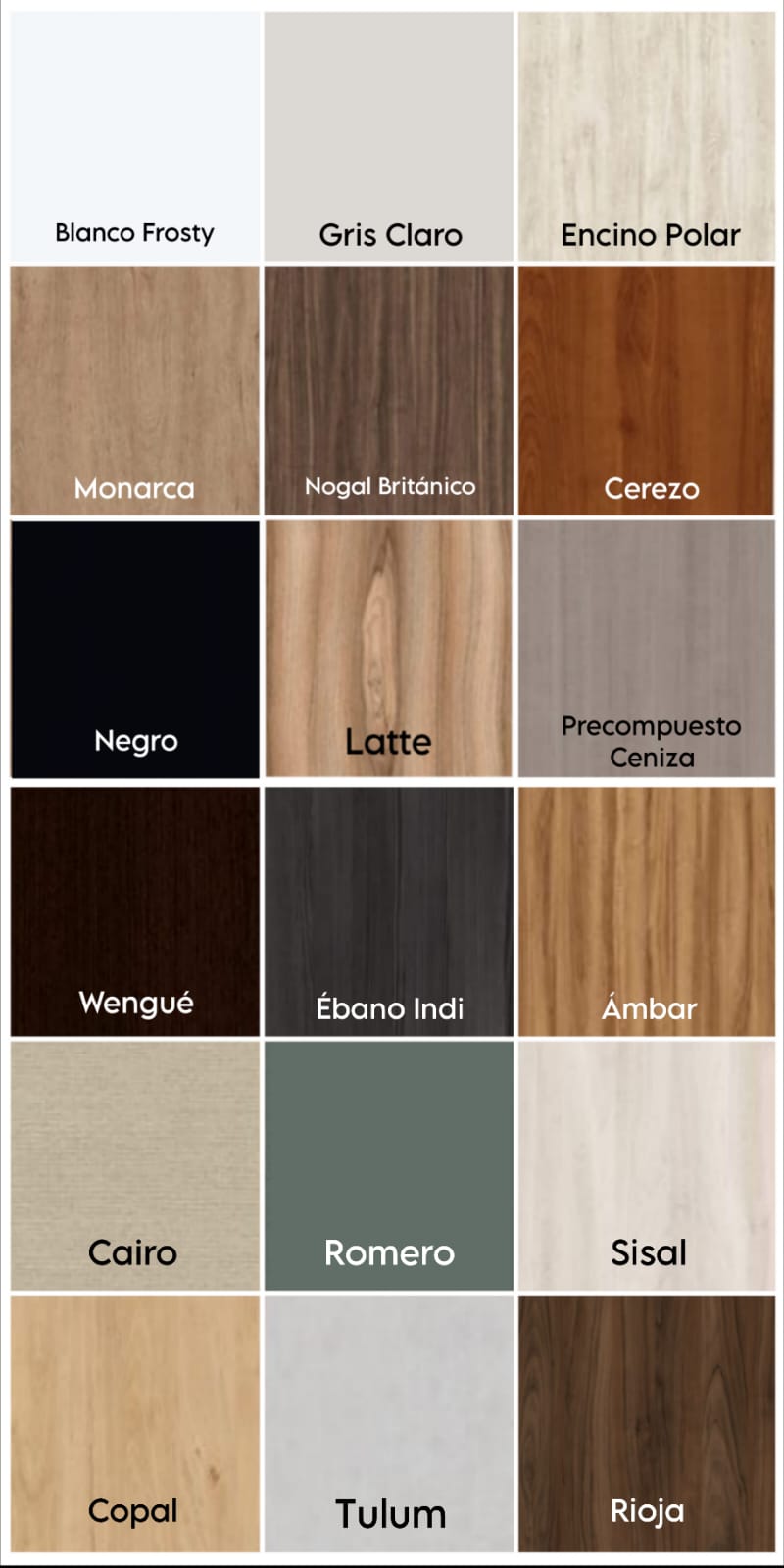 Gama de colores CASA INOX